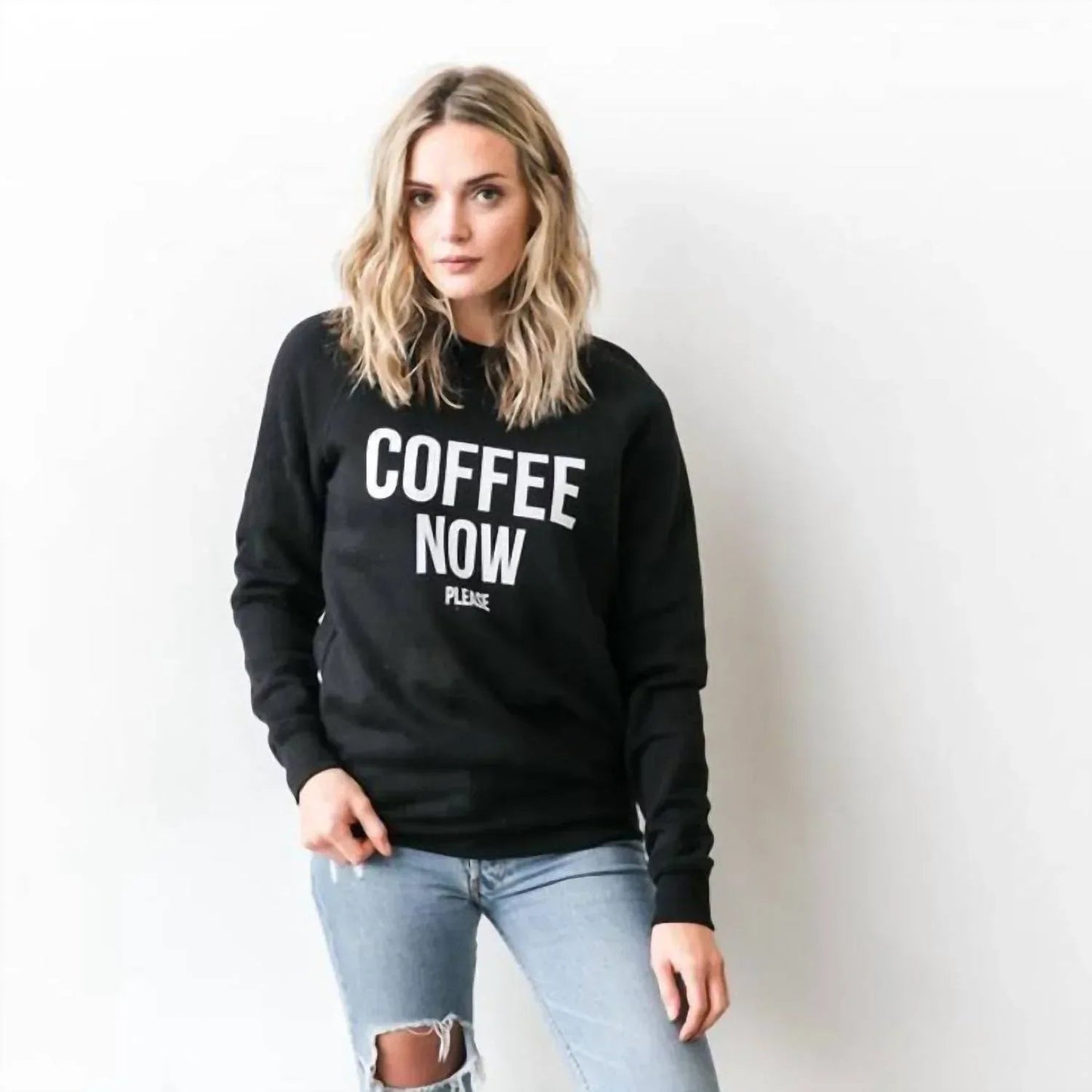 Kaffee jetzt bitte Sweatshirt