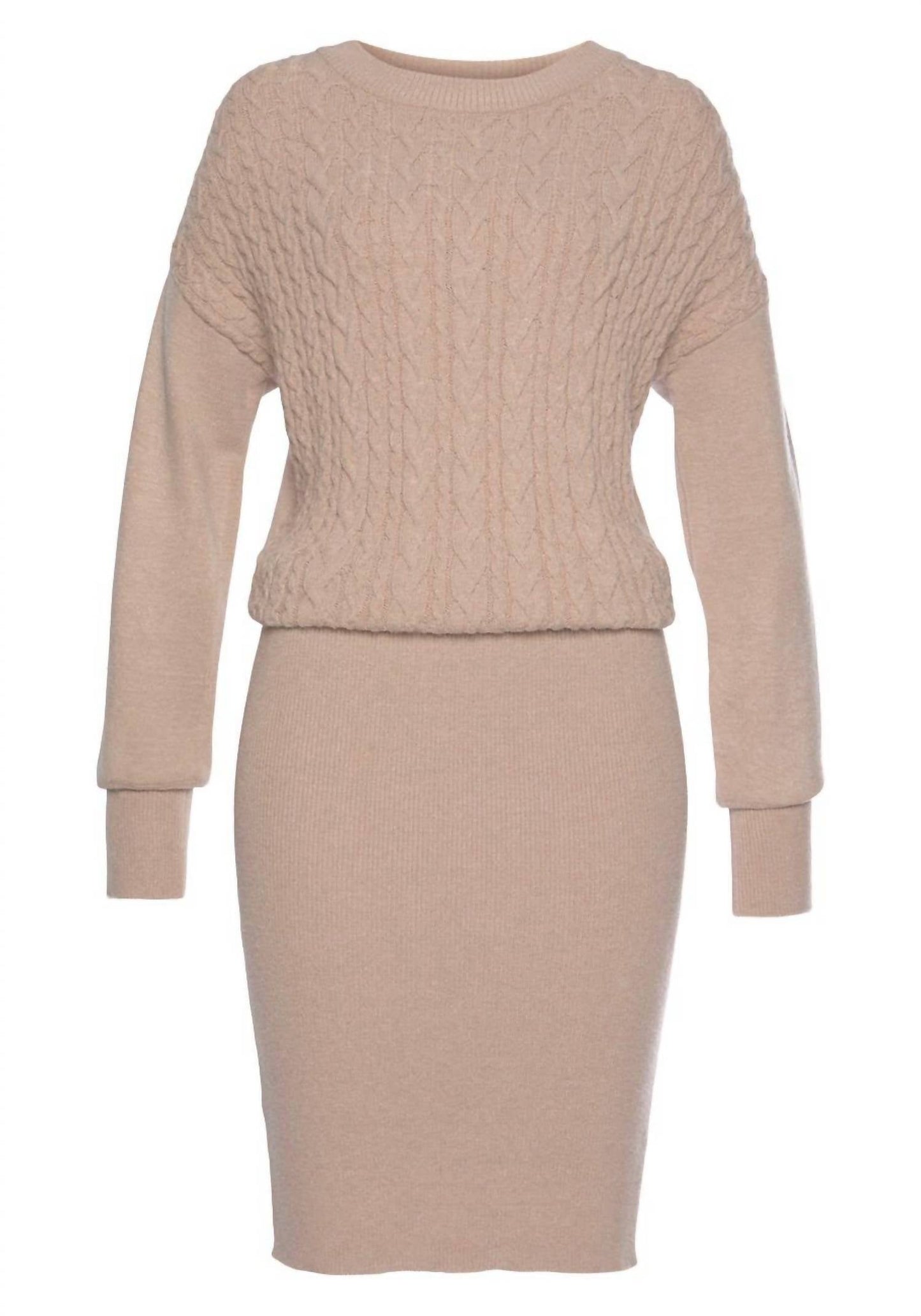 Cable Knit Sweater Dress