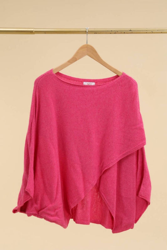 Damen-Poncho-Pullover aus Kaschmir und Wolle