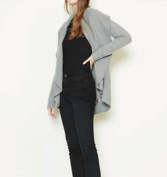 Heather Plissee-Schal-Cardigan