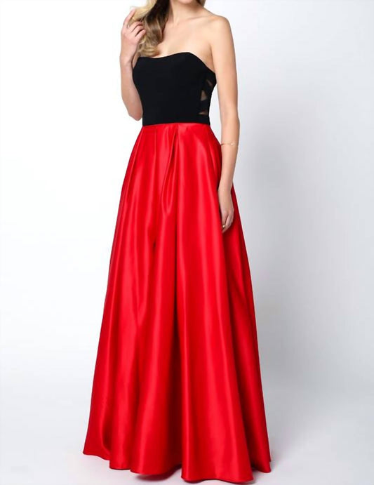 Zweifarbiges Sweetheart-Ballkleid im Ballkleid-Stil für den Abschlussball