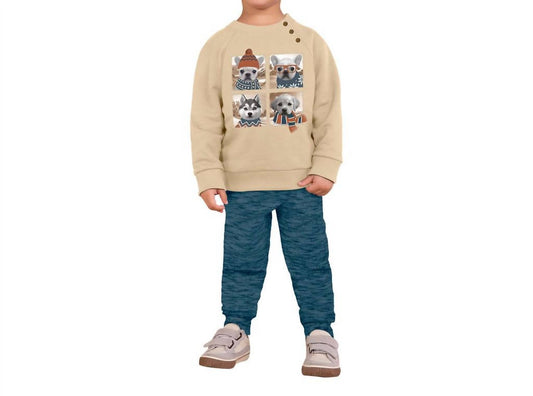 Boys Festive Pups With Joggers Set