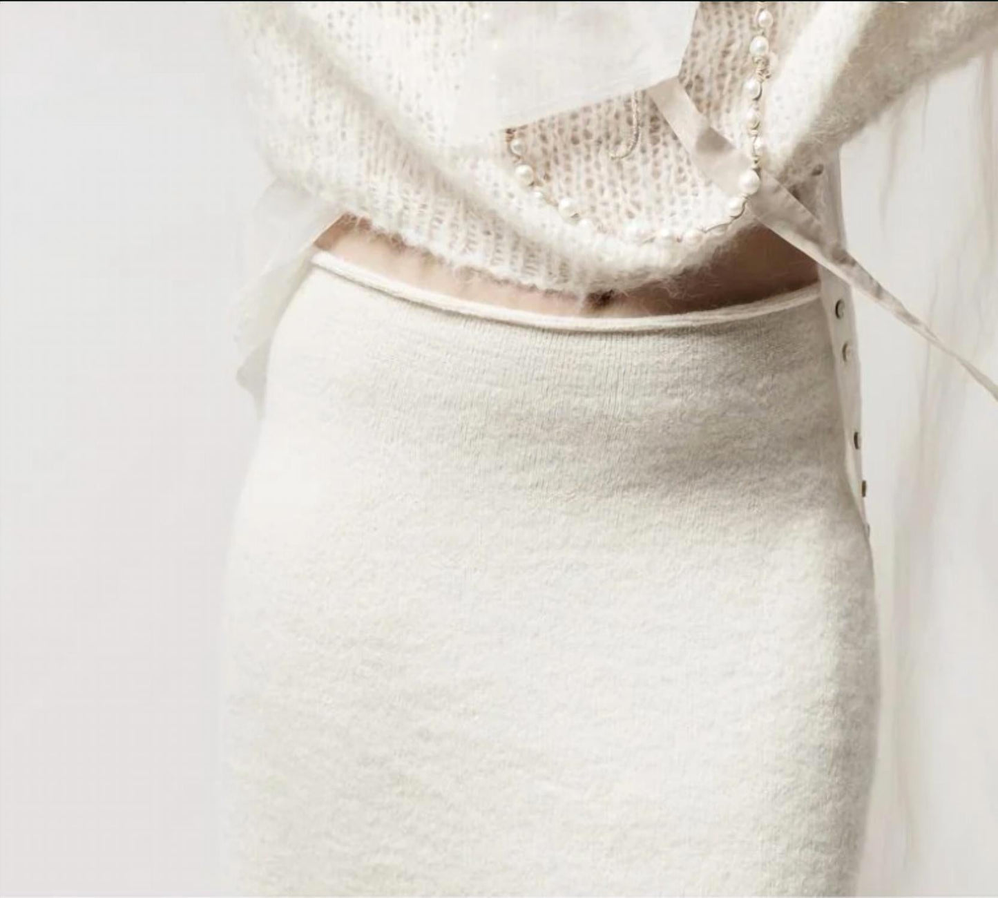 Knit pencil skirt