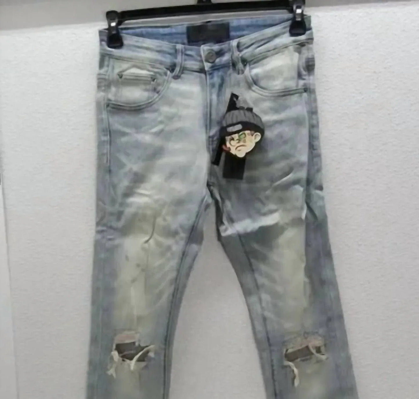 Herren Coated Paint Yen Jeans