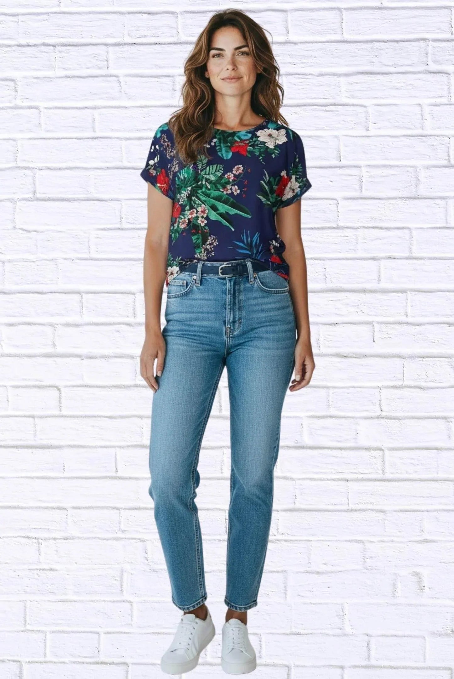Tropical Floral Viscose Blouse