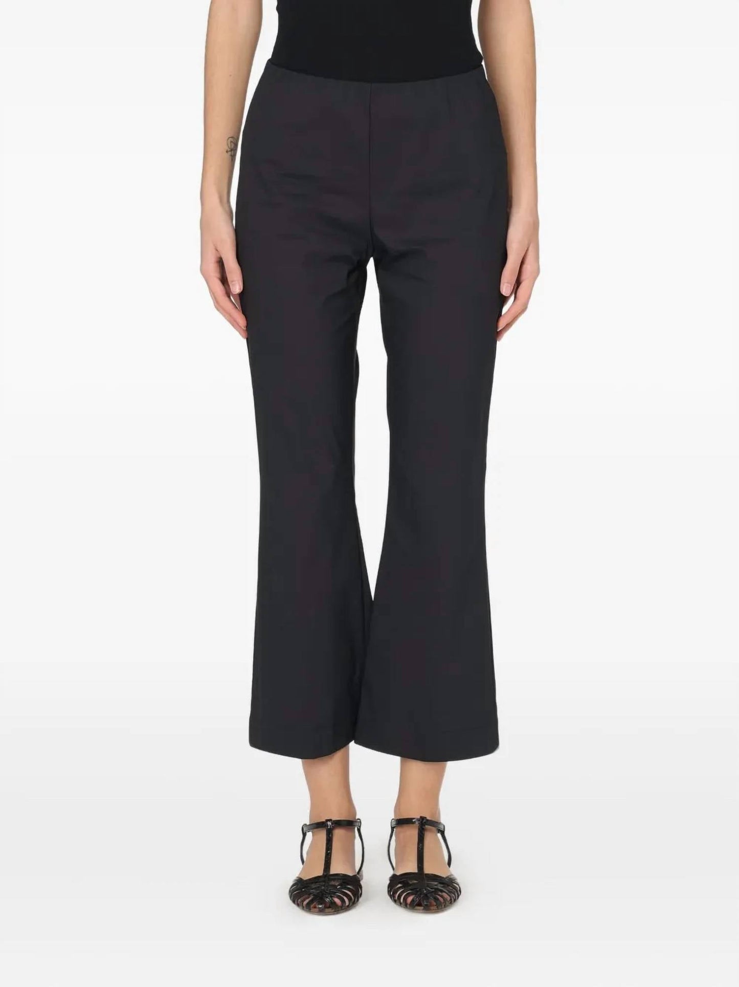 Unifarbene Strickhose mit Bootcut