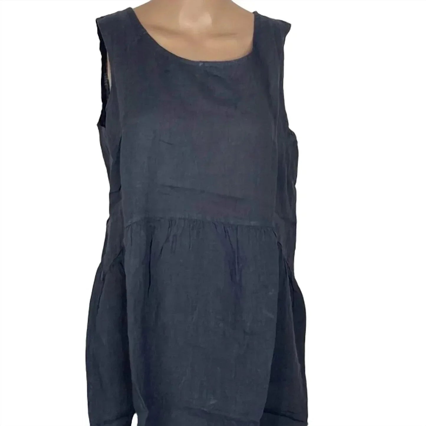 Linen Babydoll Mini Dress