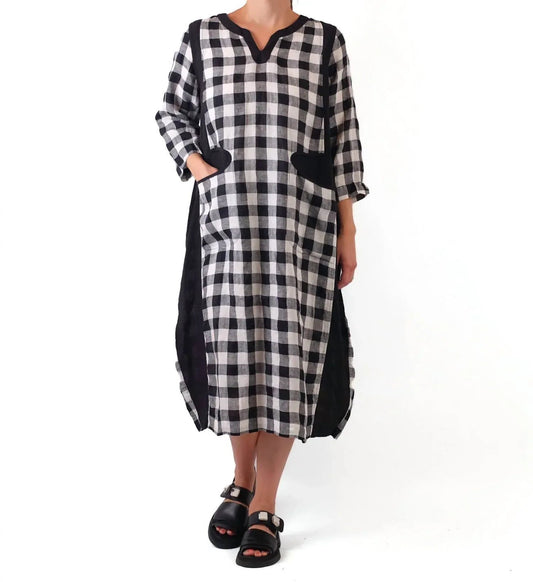 Gingham-Midikleid