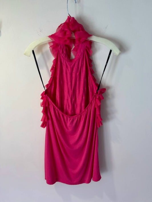 Women's Ruffle Front Halter Blouse