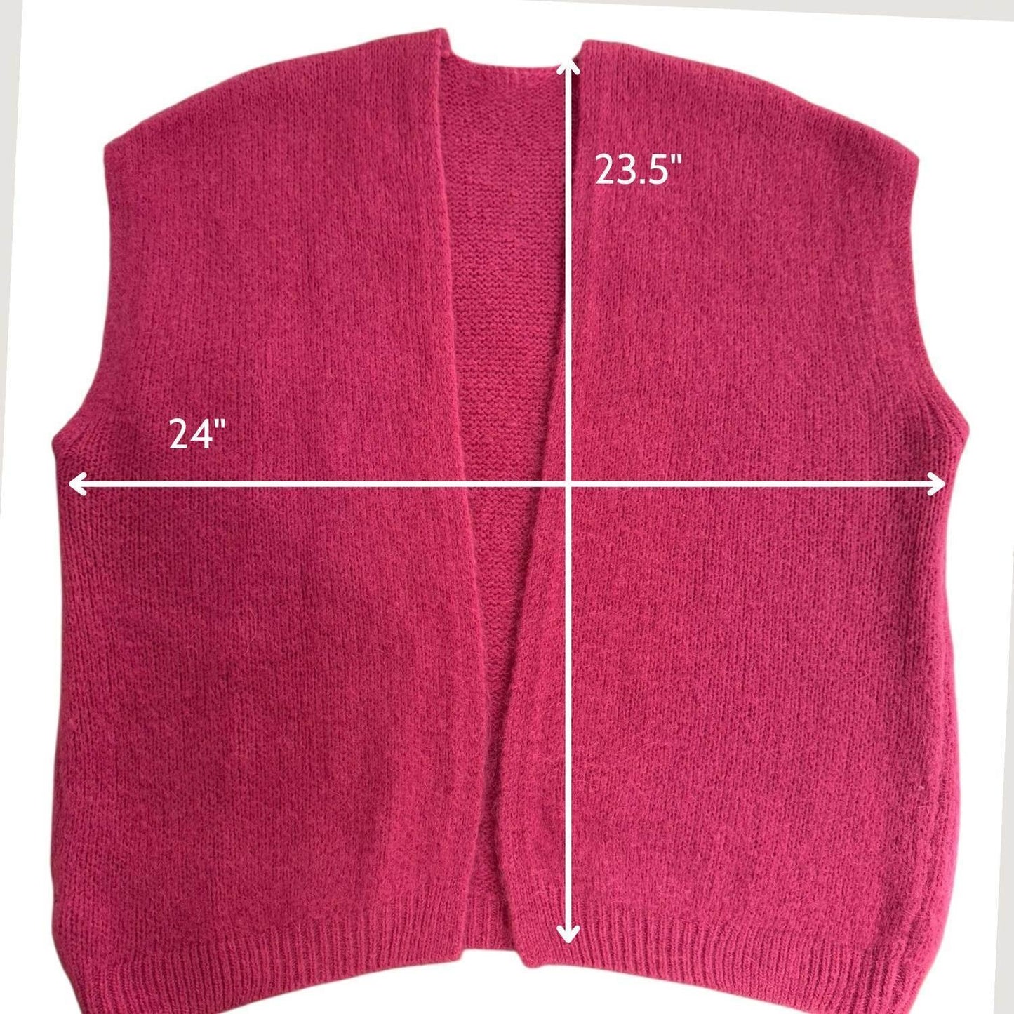 Kid Mohair Sleeveless Cardigan
