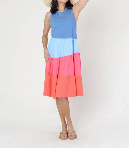 Sommerkleid mit Farbblöcken