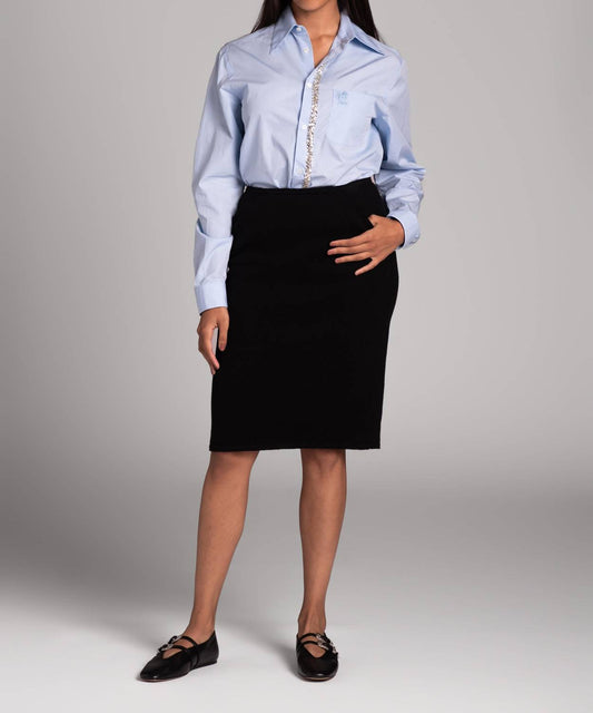 Wool Pin Skirt