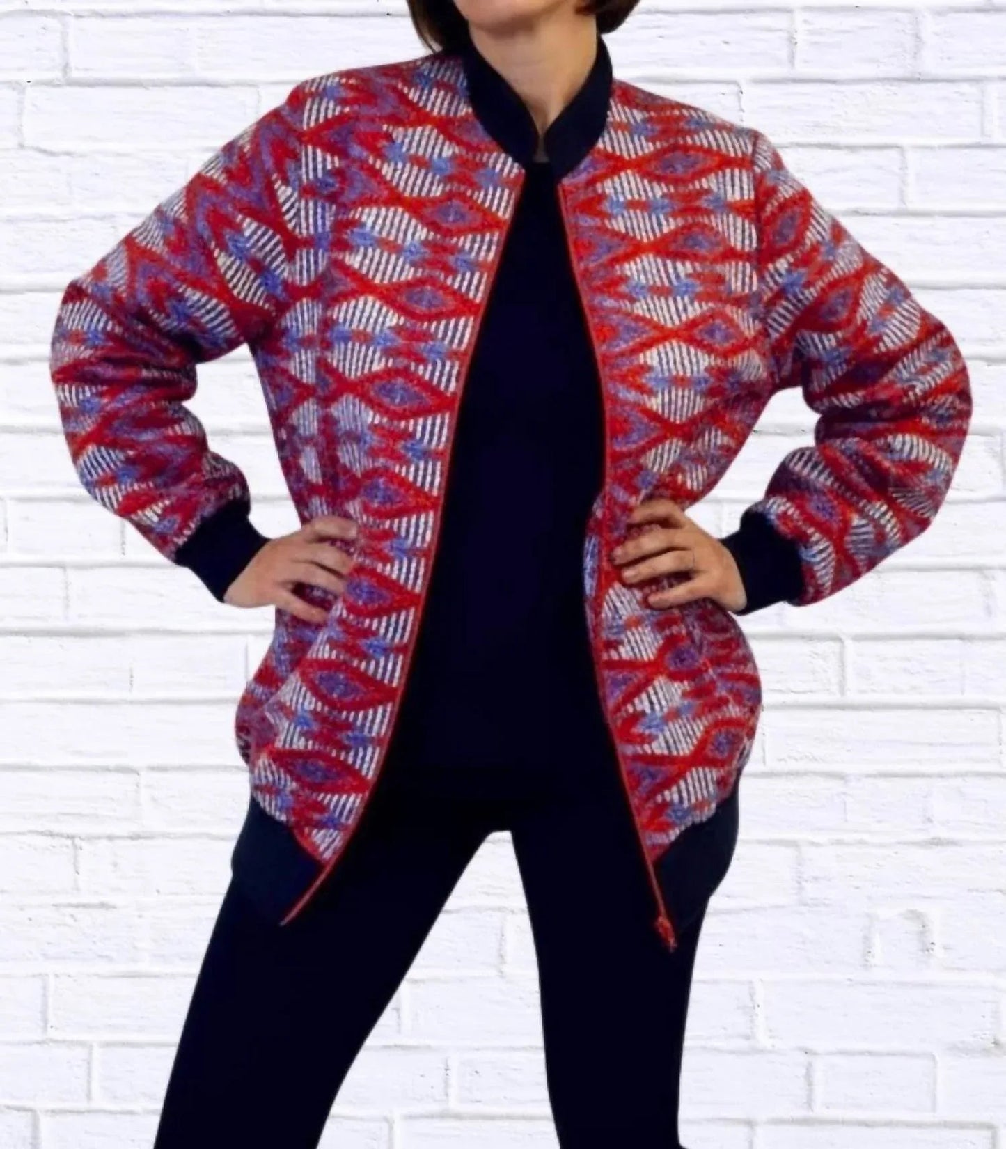 Maddy Traditionelle Bomberjacke mit Ethno-Print