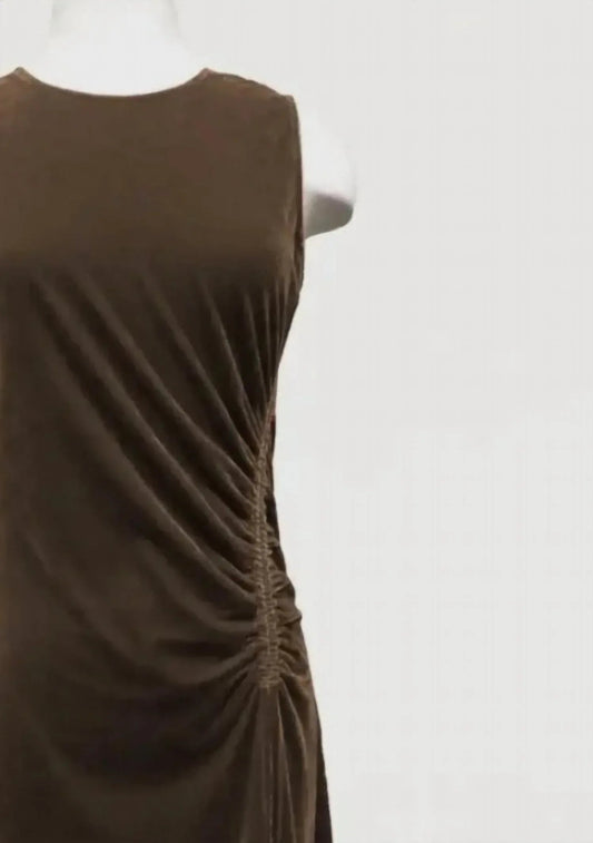 Women's Velvet Cinch Side Dress