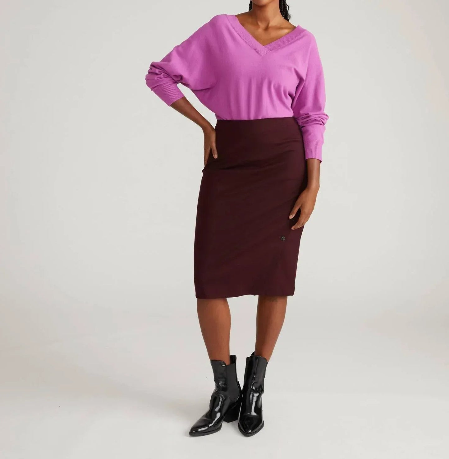 Savvy Fine Knit Sweater Blouse