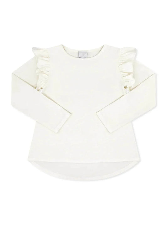 Mädchen Langarm-Rüschen-T-Shirt Elizabeth