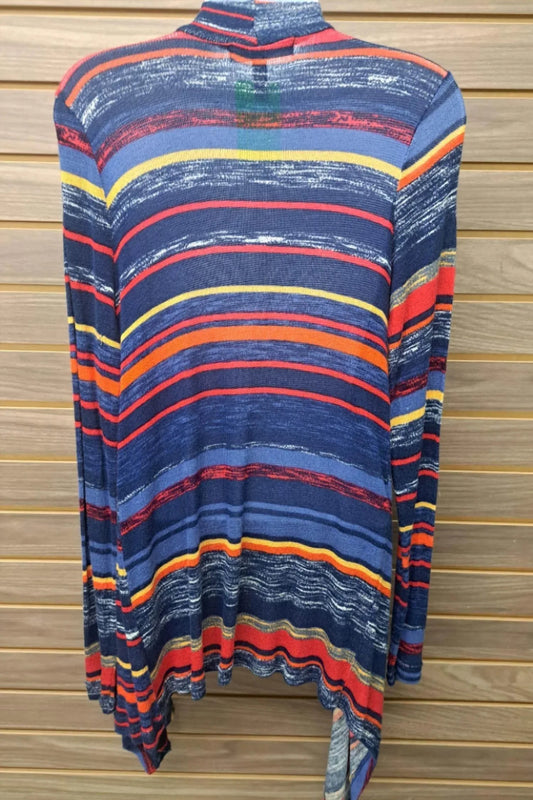 Women's Colorful Stripes Open Cardigan