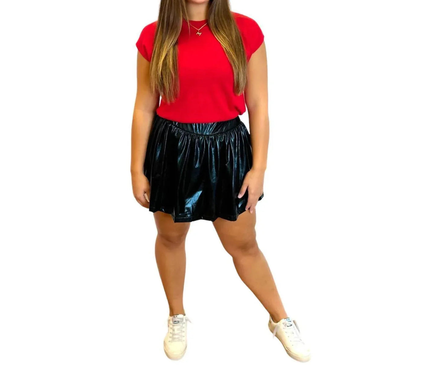 Metallic-Mini-Skort