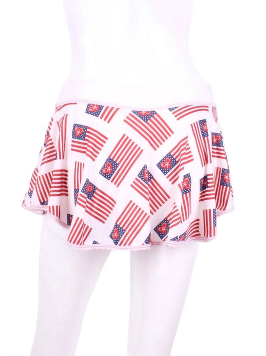 Women's Flag Love "o" Tennis Skirt