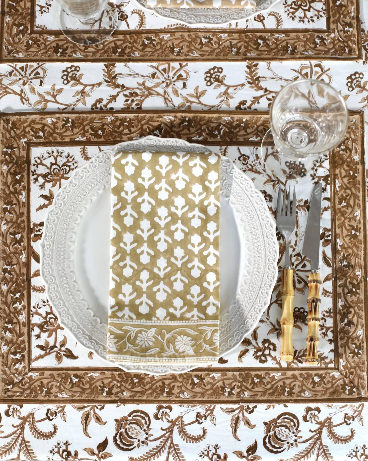 Lilibet Mocha Placemats — Set Of Four