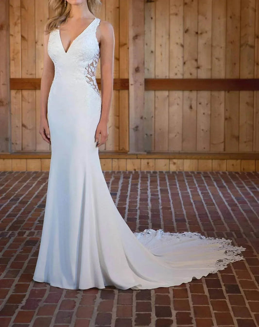Glamouröses Säulen-Brautkleid