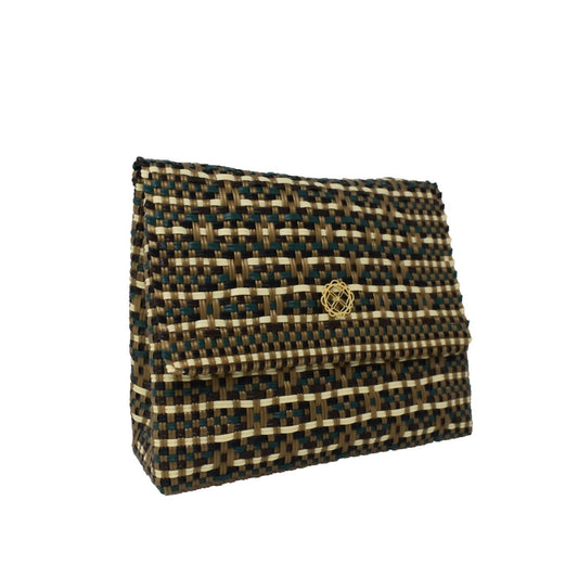 Women's Woven Long Braided Strap Crossbody Bag