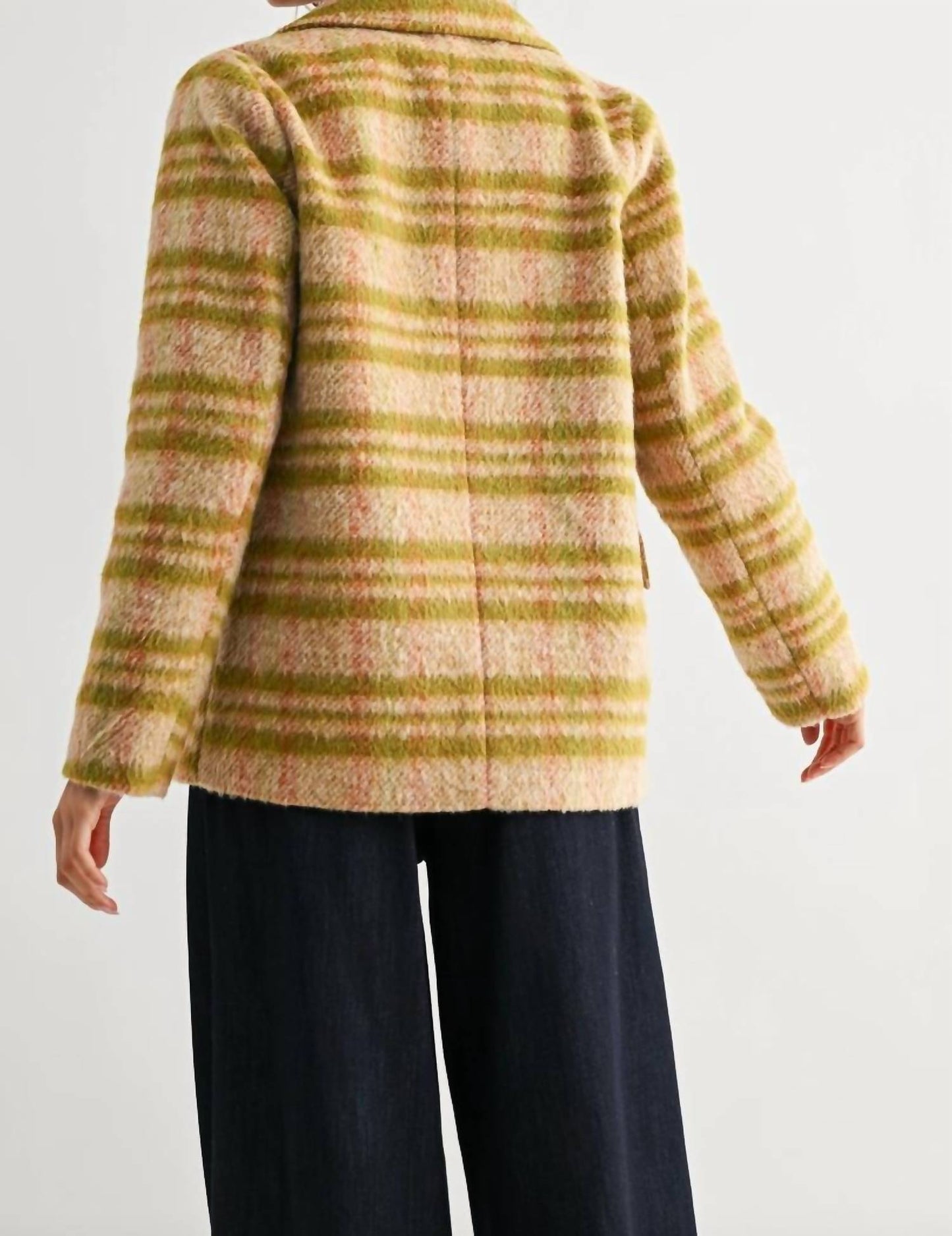 Meg Plaid-Fransenjacke