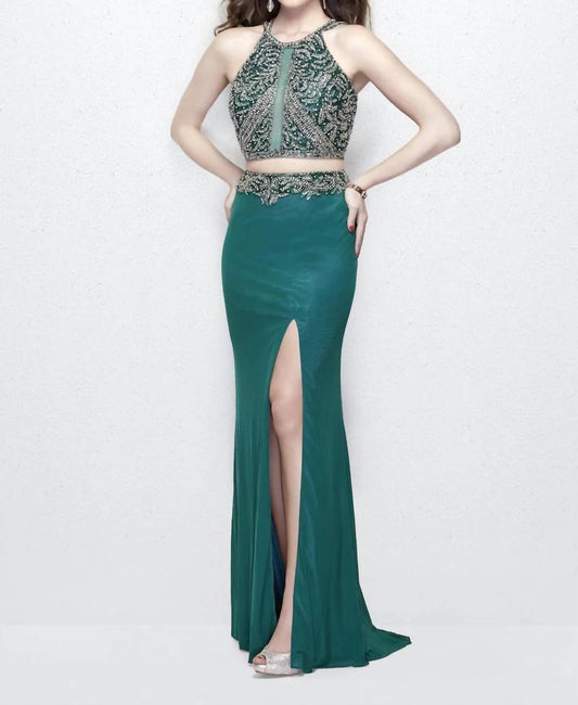 Zweiteiliges langes Abendkleid