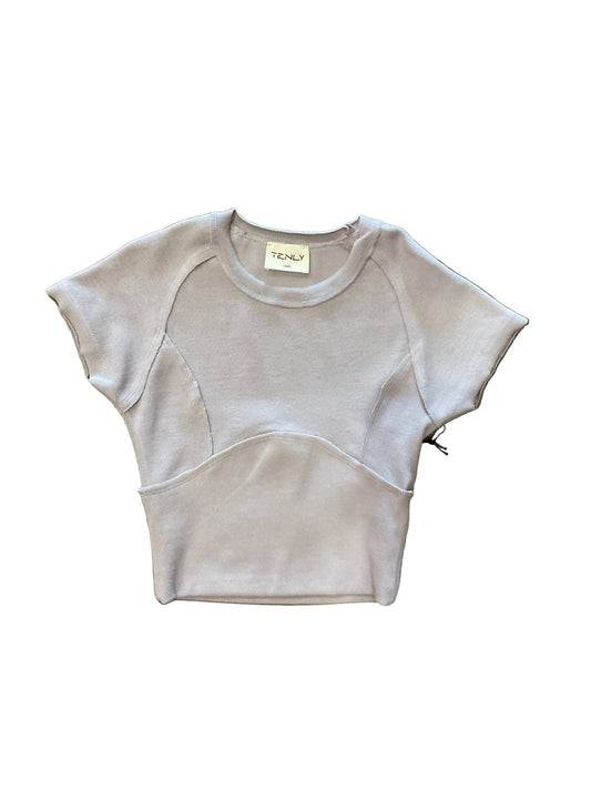 Mädchen Rayon Rippen-T-Shirt mit kurzen Ärmeln
