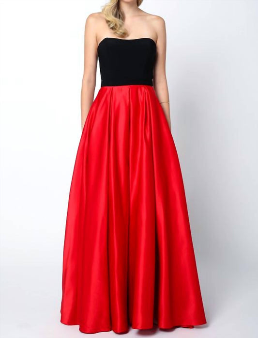 Zweifarbiges Sweetheart-Ballkleid im Ballkleid-Stil für den Abschlussball