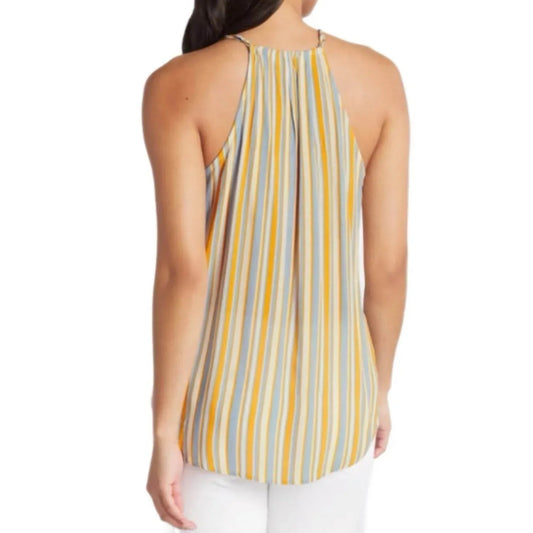 Coastal Lady V-neck Sleeveless Blouse - Plus