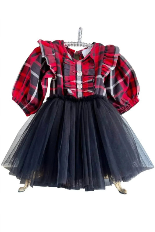 Mädchen Babykleid mit Schottenkaro Alix