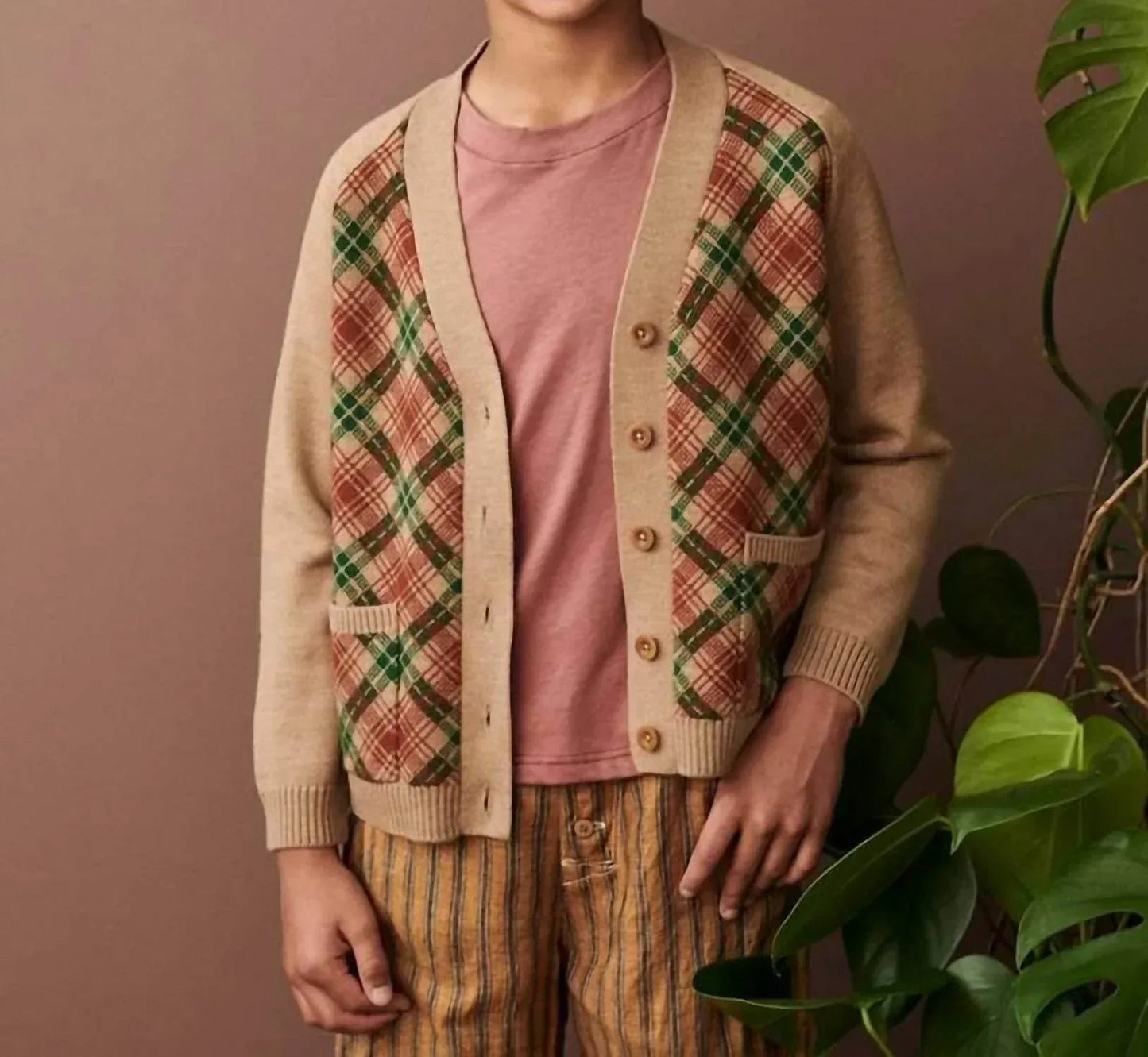 Bailey V-Ausschnitt-Strickjacke