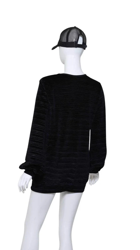 Women's Striped Long Sleeve Warm Up Top