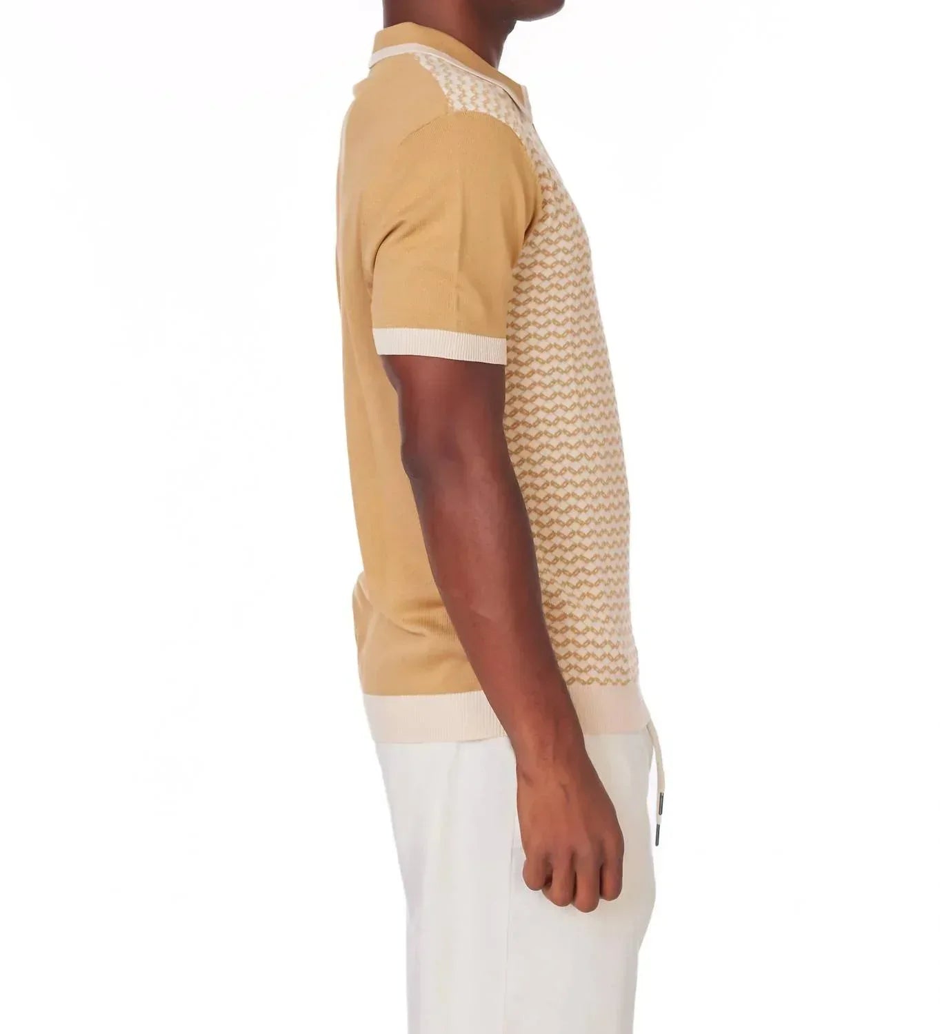 Herren-Polohemd mit Textur