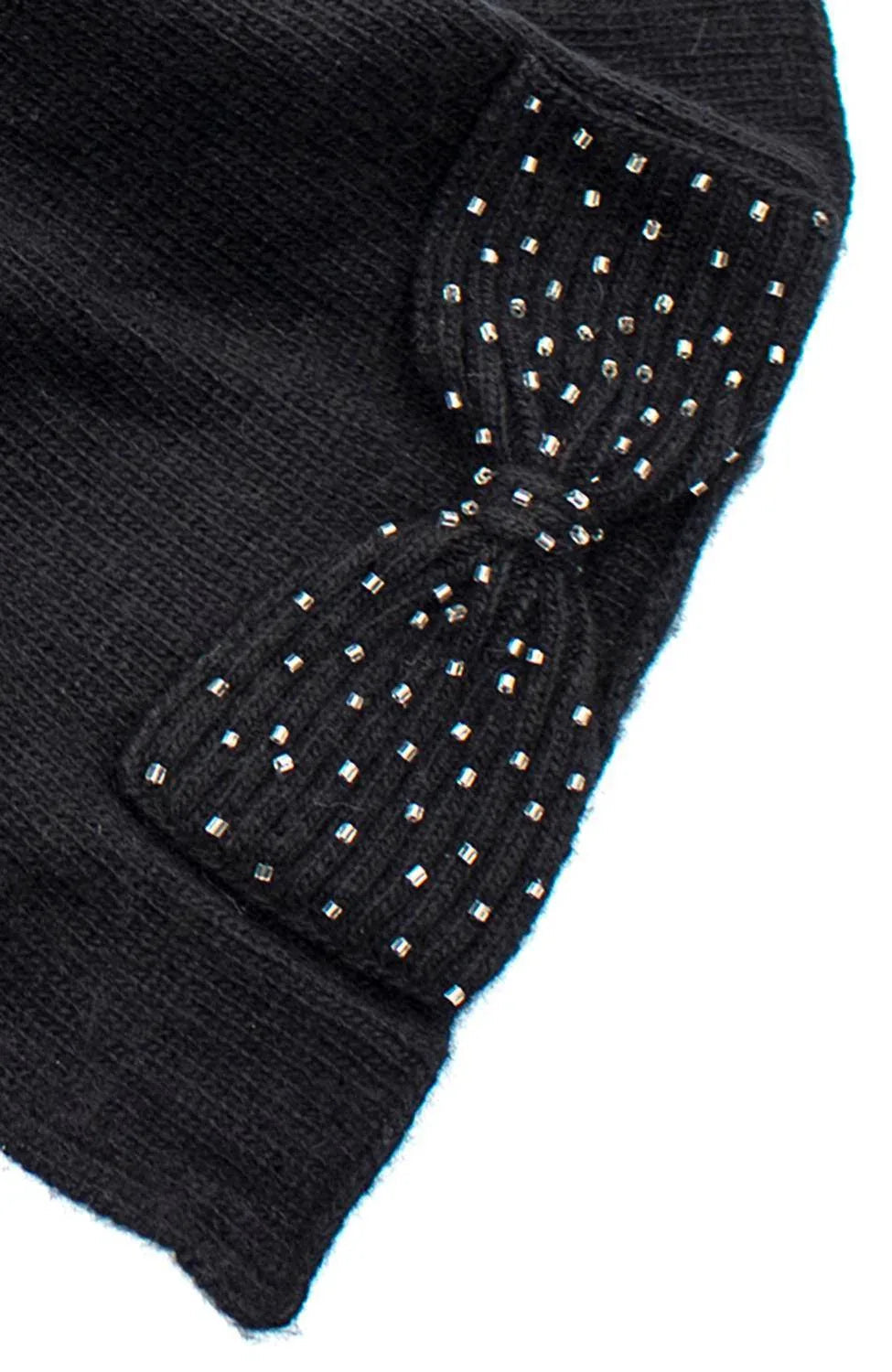Women's Beaded Bows Scarf