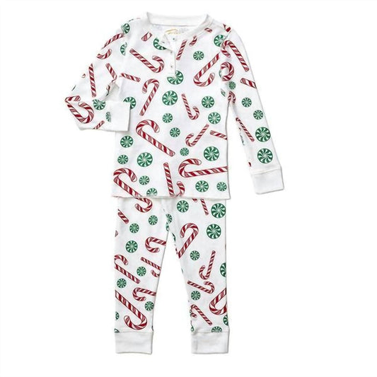 Boy's Candy Cane Pima Christmas Pajama