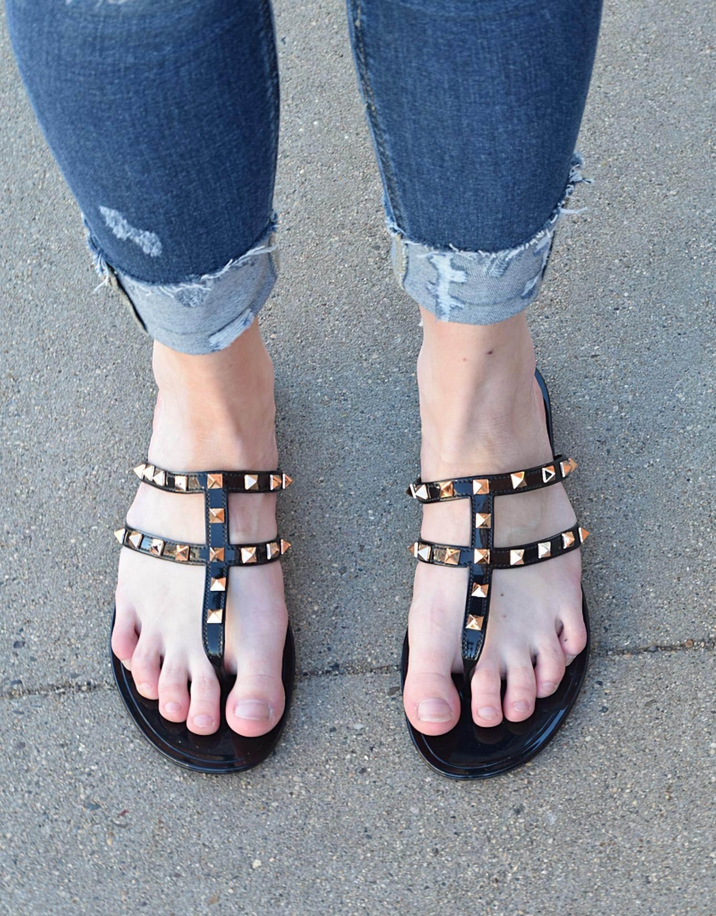 Damen-Sandalen mit Nieten