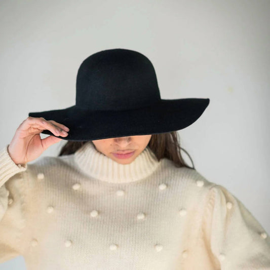 Women's Wool Felt Big Brim Hat