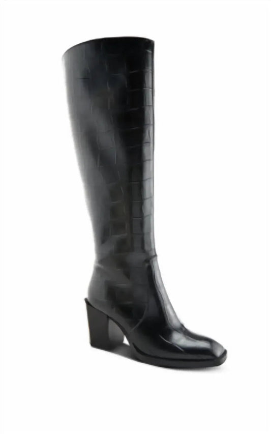 Women's Bestilmihart Stiefel in Kroko-Prägung