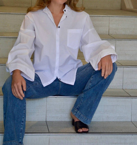 Amanda Cotton Button Down Top