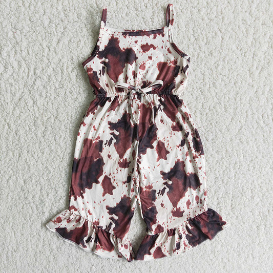 Mädchen Overall mit Kuhmuster