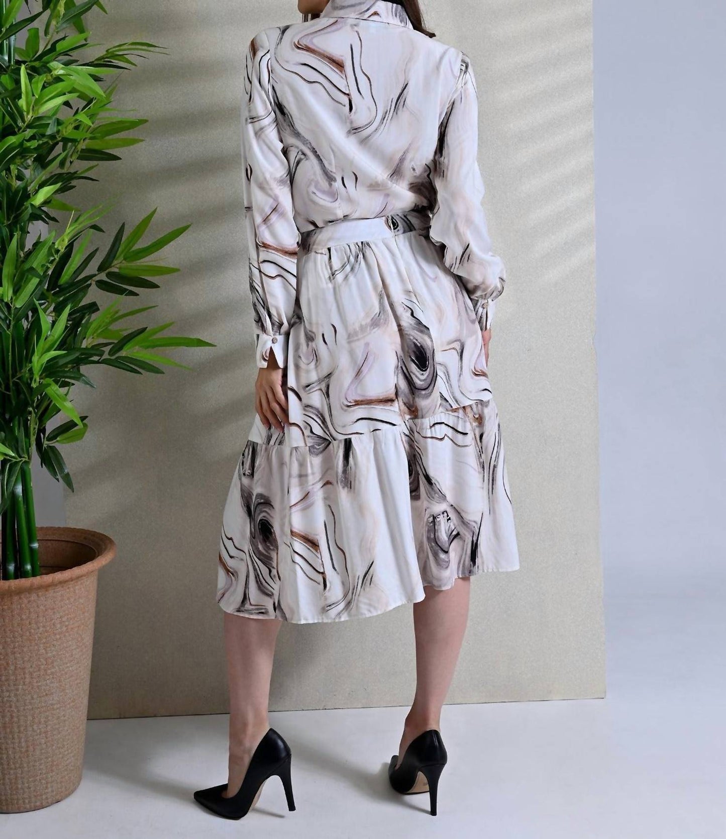 Swirl Print Skirt Set