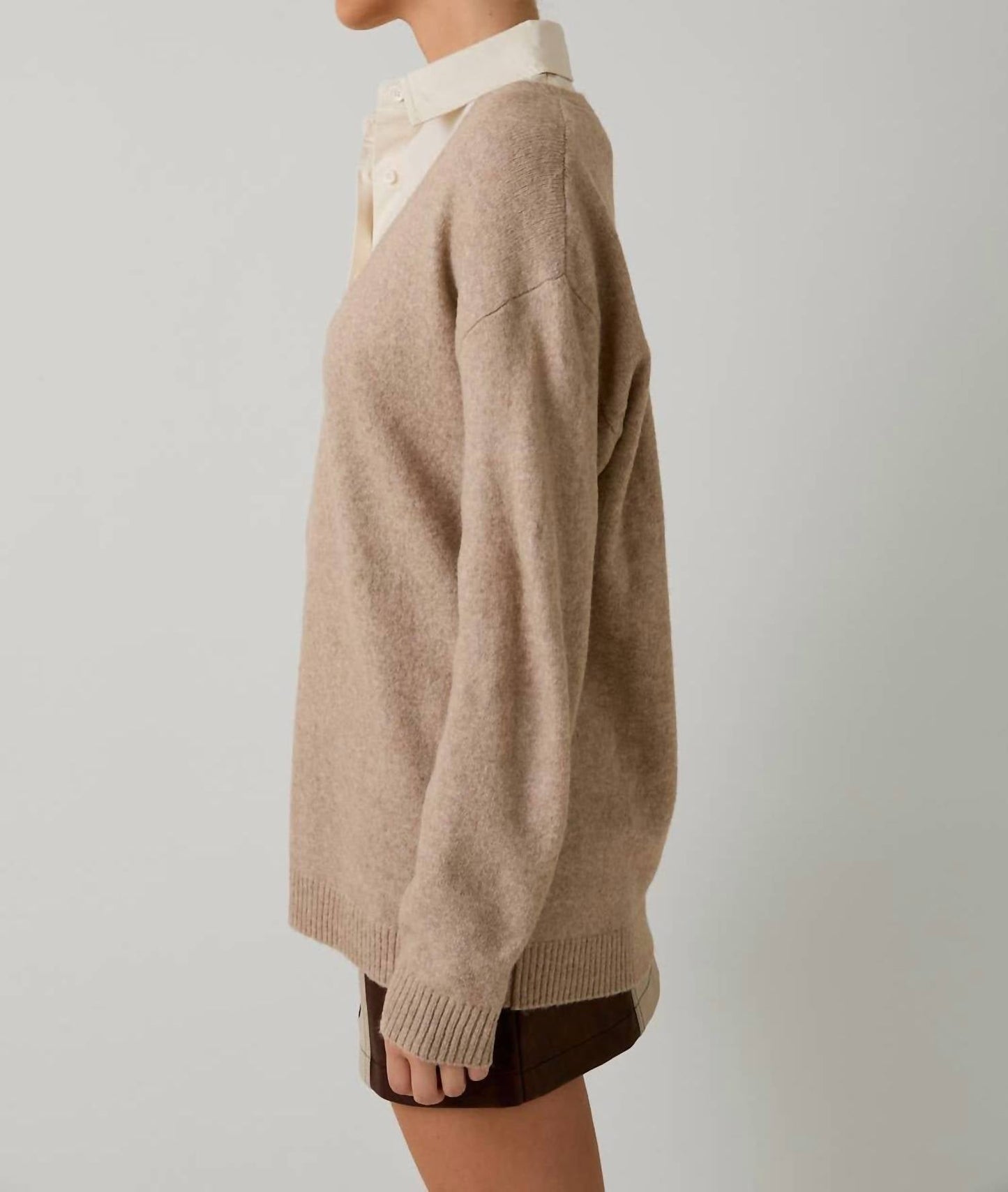 Layered Pull Over Sweater Top