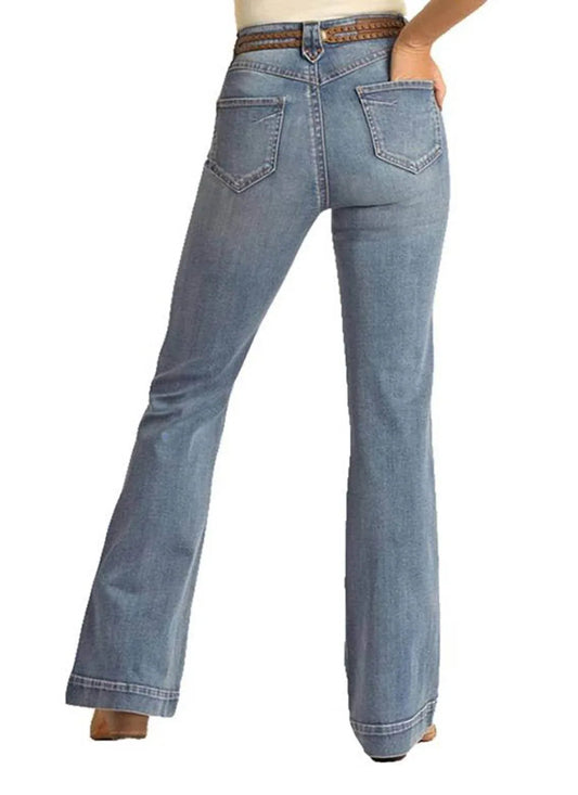 High-Rise Jeans im Hosen-Stil