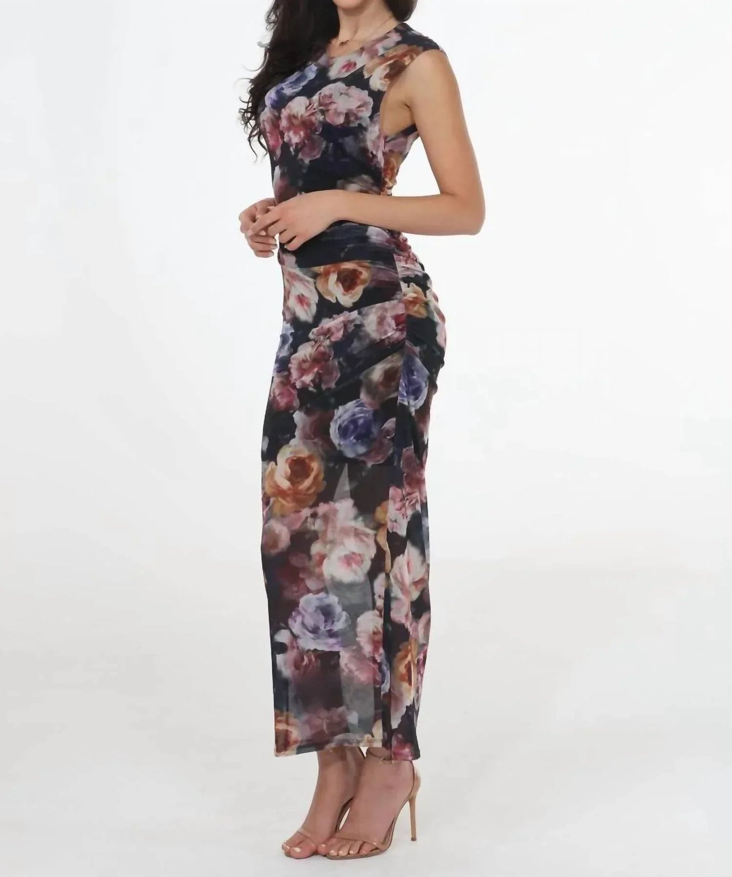 Florales transparentes Kleid
