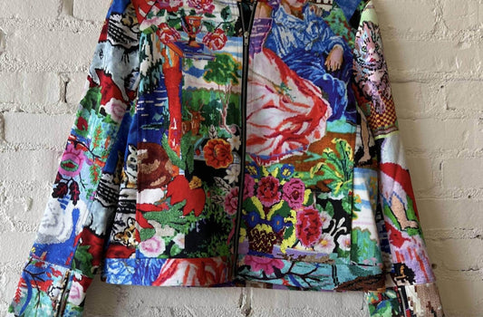 Women's Tapestry Moto Jacket