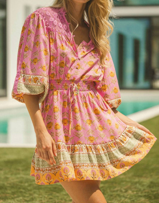 Charm Print Mini Dress