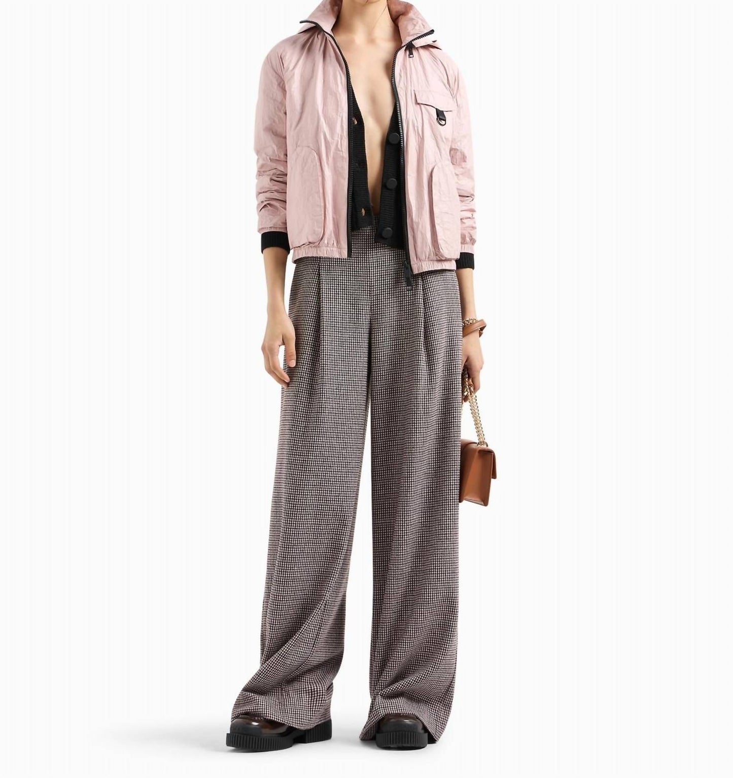 Windbreaker-Jacke mit Cargotasche aus Vliesstoff