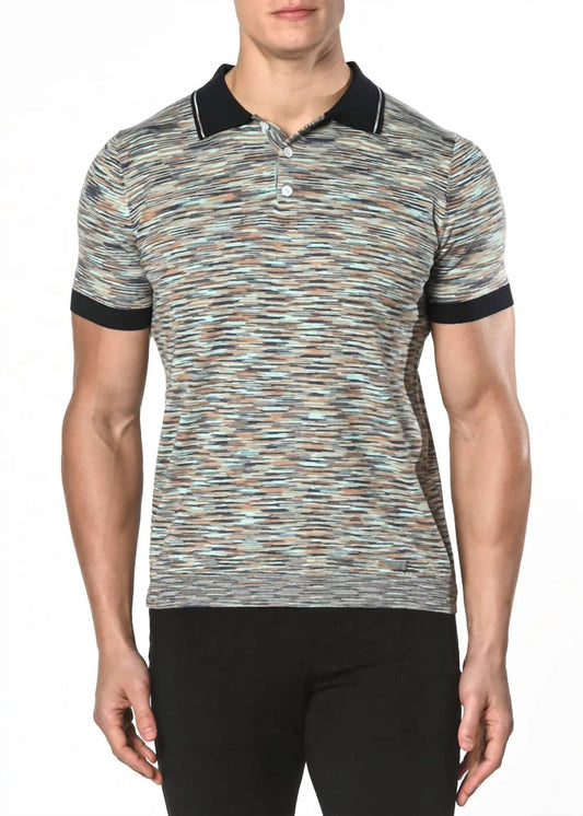 Space-Dyed Strick-Polohemd